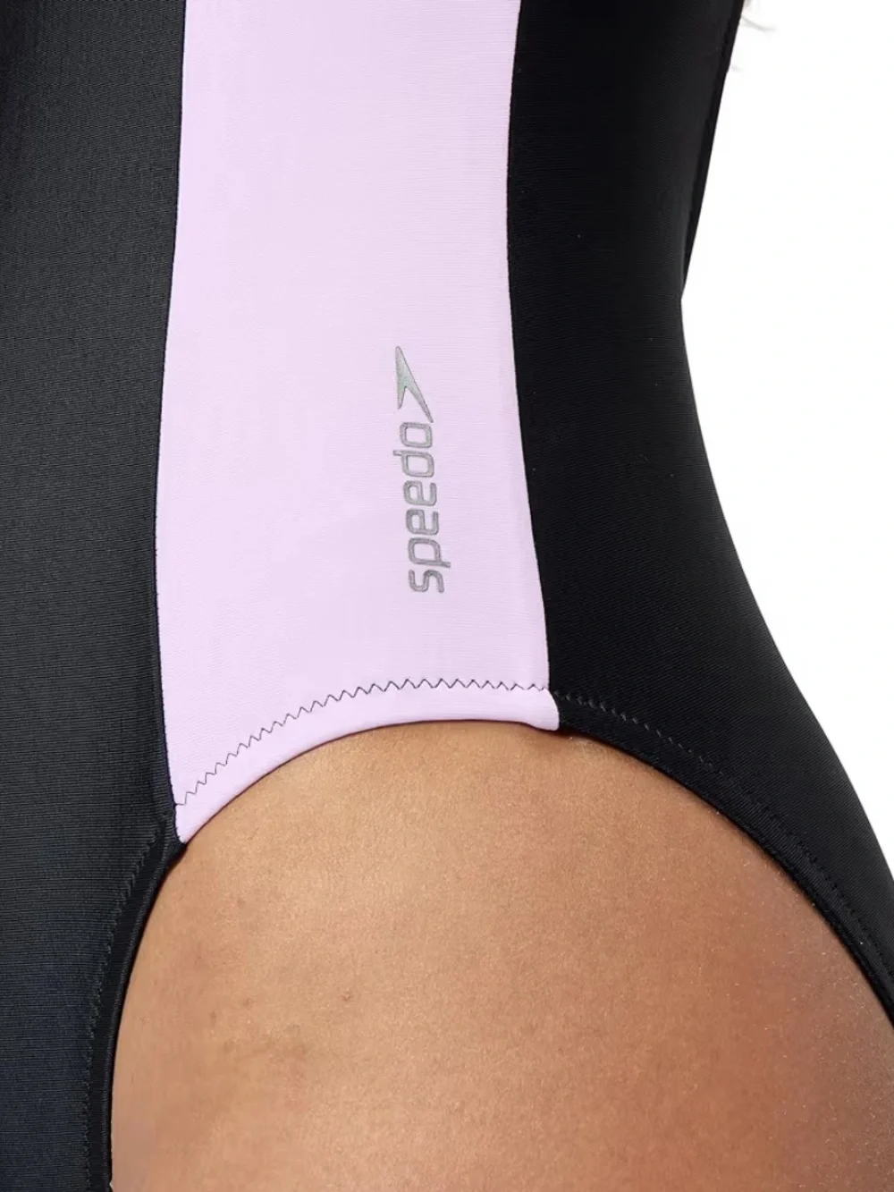 Speedo Hydraline One Piece Swimsuit Black Pink Zip Front Size XL